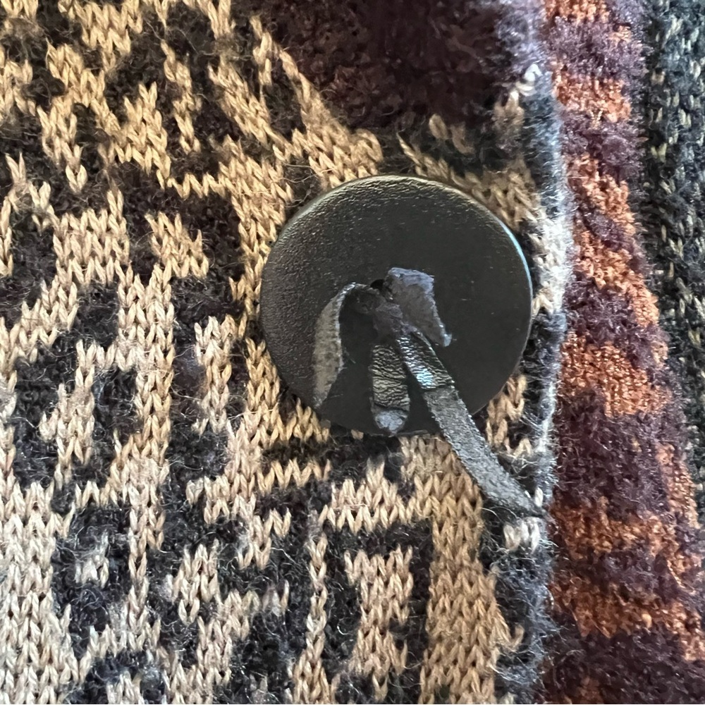 Curio boho knit mixed print cardigan jacket - Picture 3 of 9